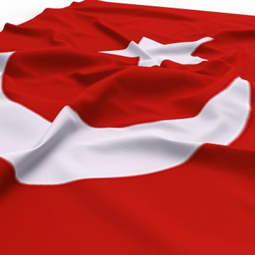 Alpaka Kumaş Türk Bayrağı